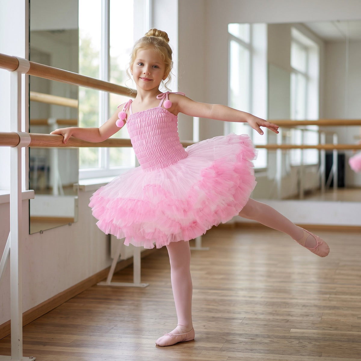 Kids' Tutu Ballet Dress – Tütülü Çocuk Bale Elbisesi - Pembe