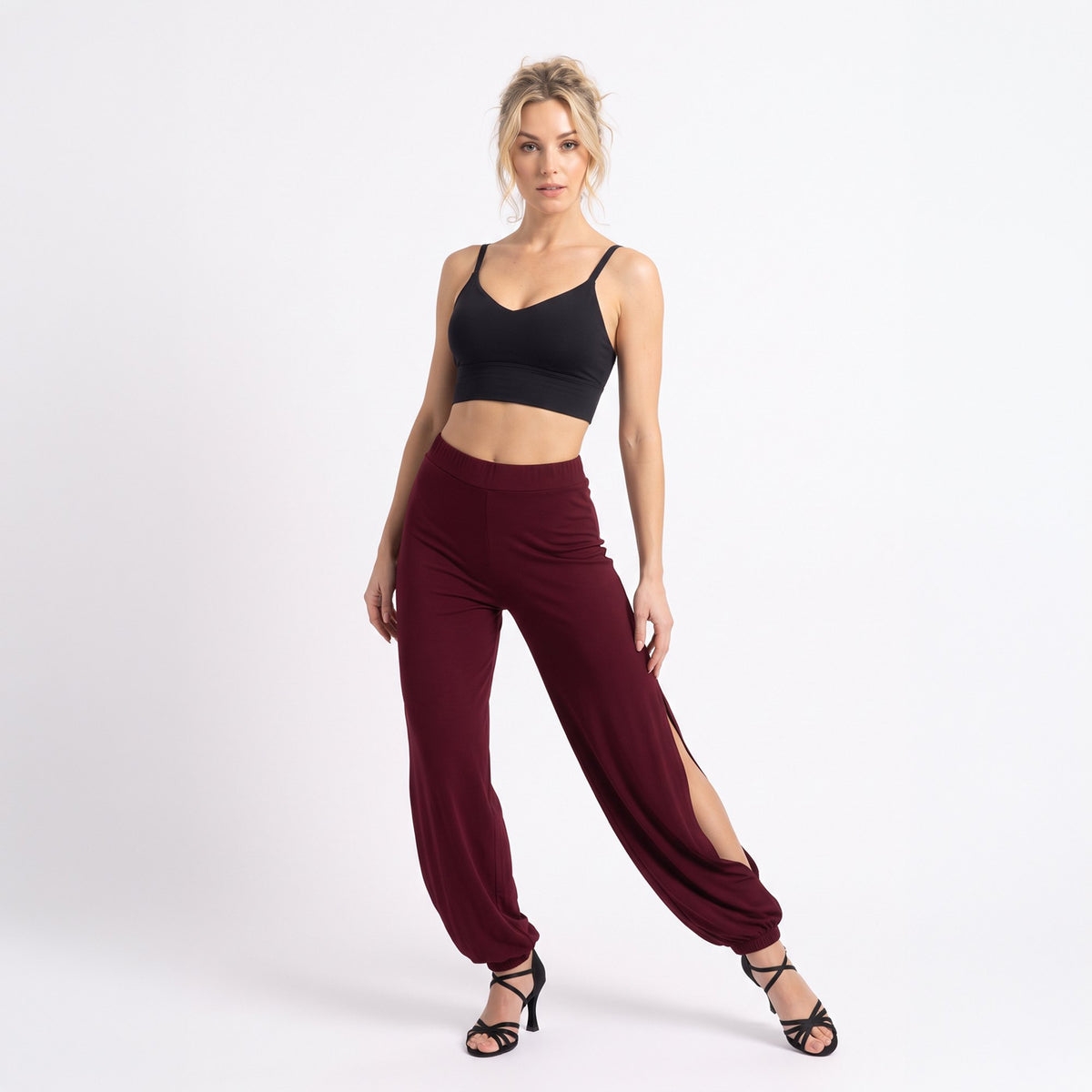 Yan Yırtmaçlı Tango Pantolonu RU5401 – Bordo