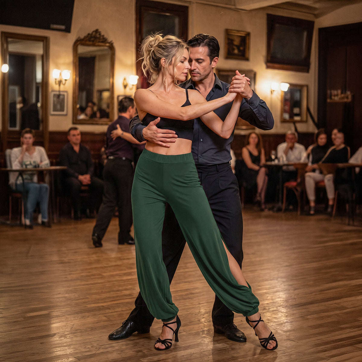 Yan Yırtmaçlı Tango Pantolonu RU5401 – Yeşil