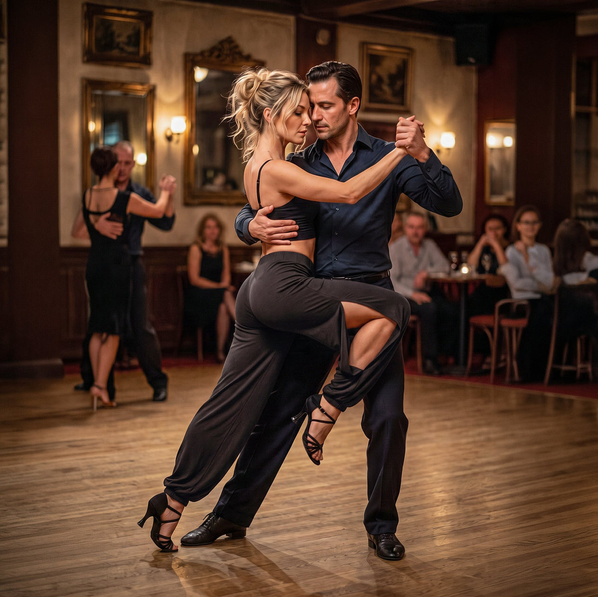 Yan Yırtmaçlı Tango Pantolonu RU5401 – Siyah