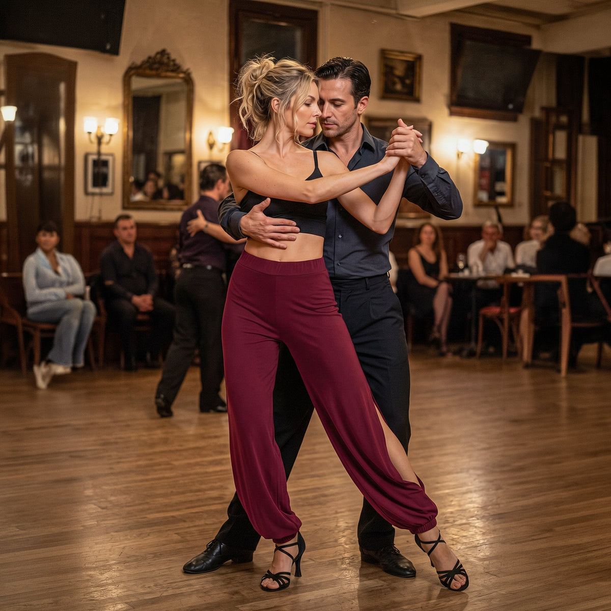 Yan Yırtmaçlı Tango Pantolonu RU5401 – Bordo
