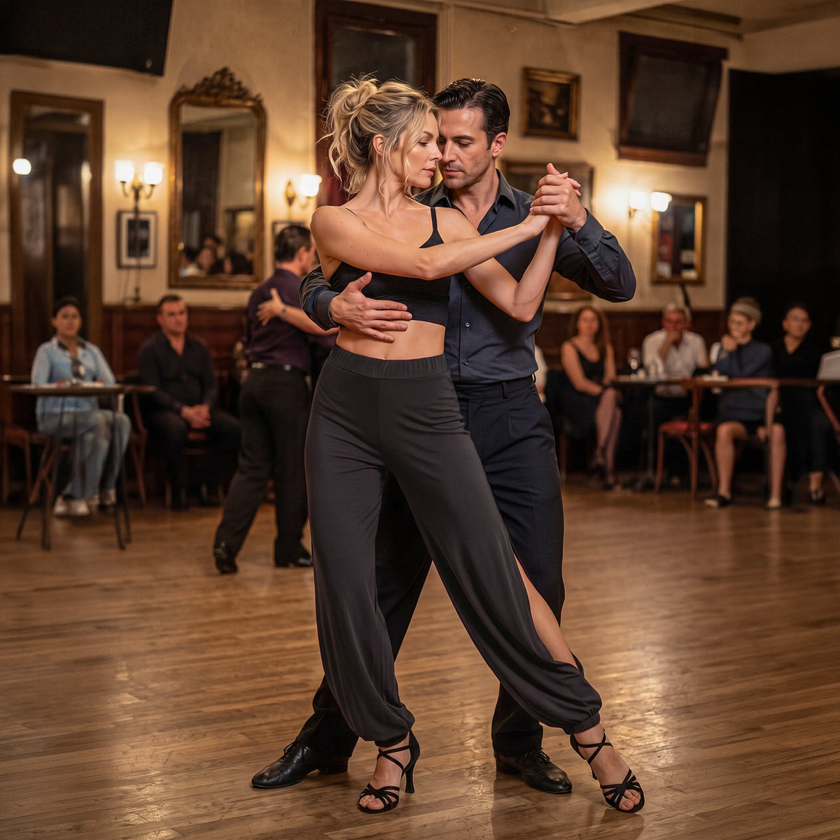Yan Yırtmaçlı Tango Pantolonu RU5401 – Siyah