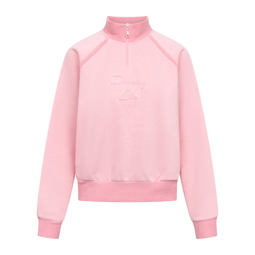 Yarım Fermuarlı Sweatshirt R4018 – Pembe
