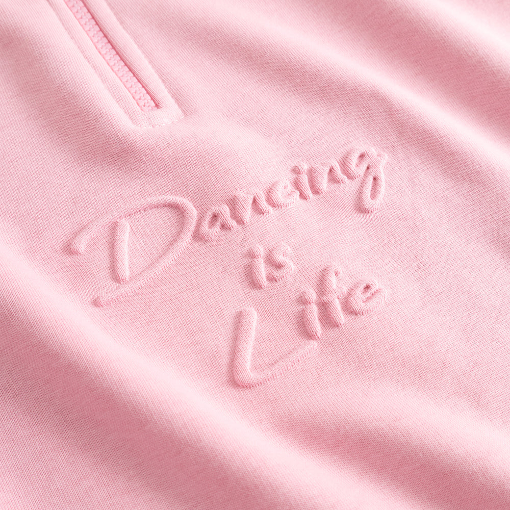 Yarım Fermuarlı Sweatshirt R4018 – Pembe